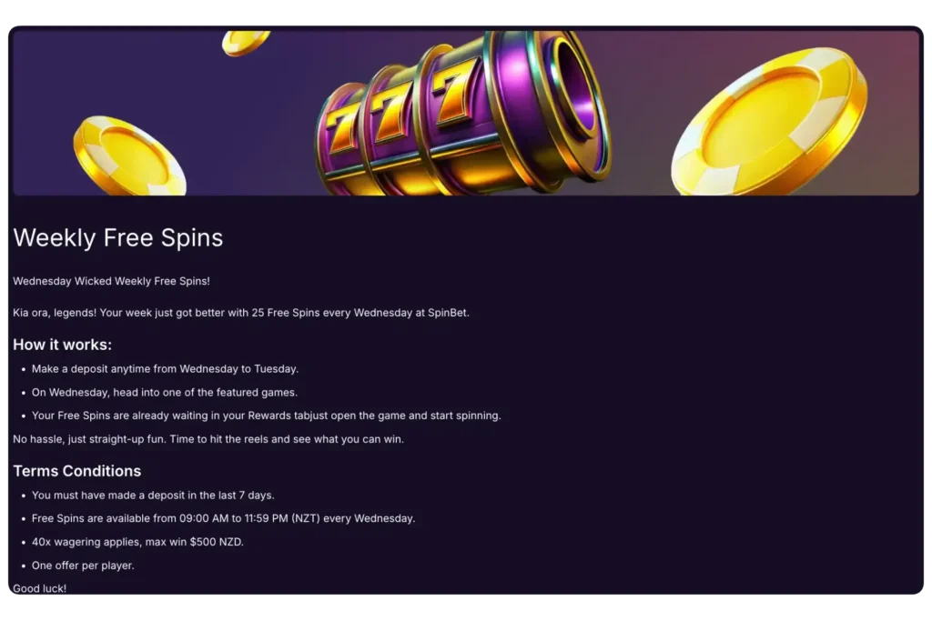 spin bet promo code